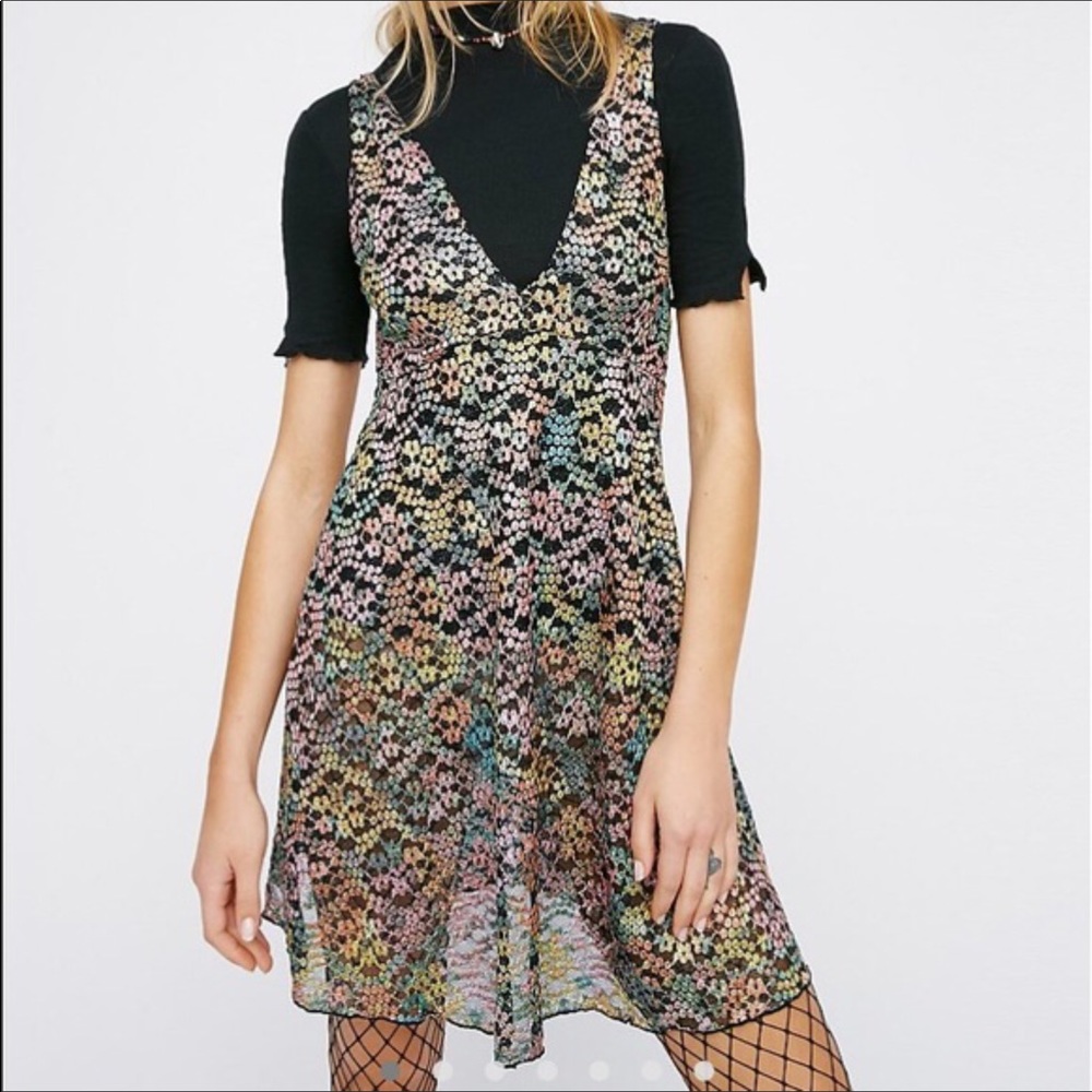 Free People Forget Me Not lace slip dress